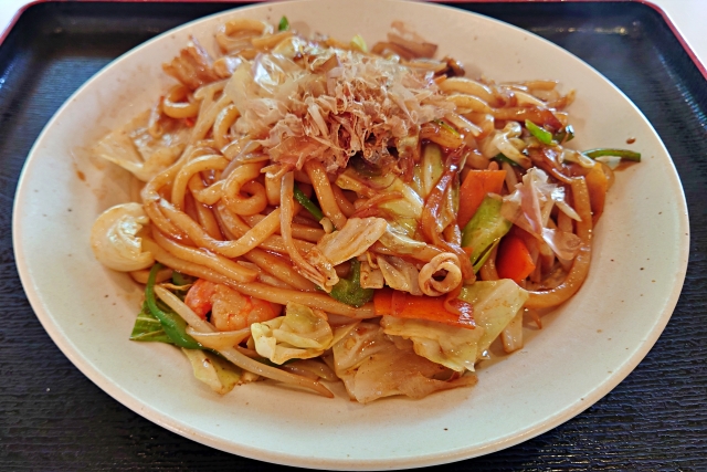 開きマツイカ干のやきうどん