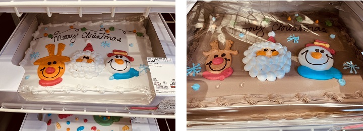 2022コストコクリスマスハーフシートケーキ白と黒