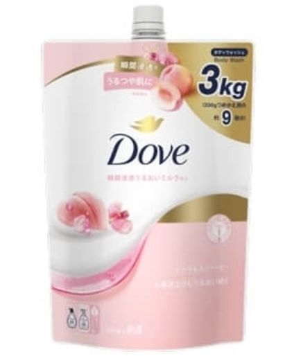 Dove（ダヴ）ボディウォッシュ ピーチ＆スイートピーの香り 大容量3000g。肌にやさしい保湿タイプのボディソープ【商品番号577799】コストコ限定サイズ