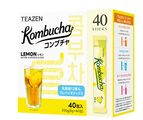 コンブチャレモン味 69194レモン色のパッケージ
