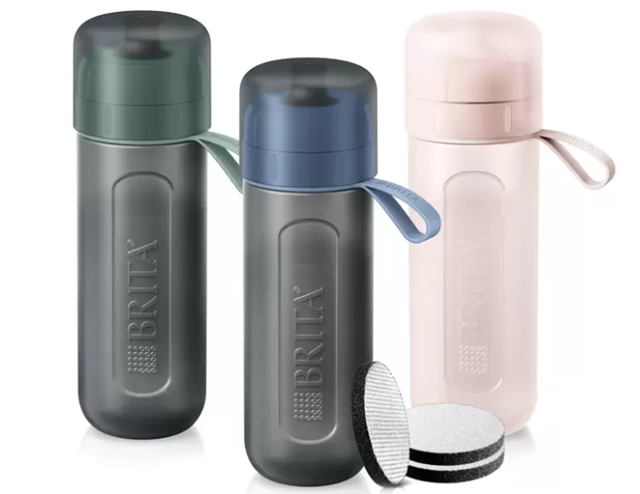 BRITA Fill & Go アクティブ ボトル型浄水器。持ち運びに便利なフィルター付きウォーターボトルで、外出先でも手軽に美味しい水を【商品番号61578】