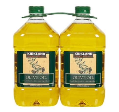巨大プラボトルに入ったKIRKLAND SIGNATURE オリーブオイル2本 726736