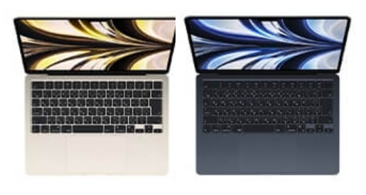 Apple MacBook Air 13インチ M2チップ搭載モデル（スターライト／ミッドナイト）。軽量・高速で持ち運びに便利な最新ノートPC【商品番号69418 / 69426】コストコ販売品