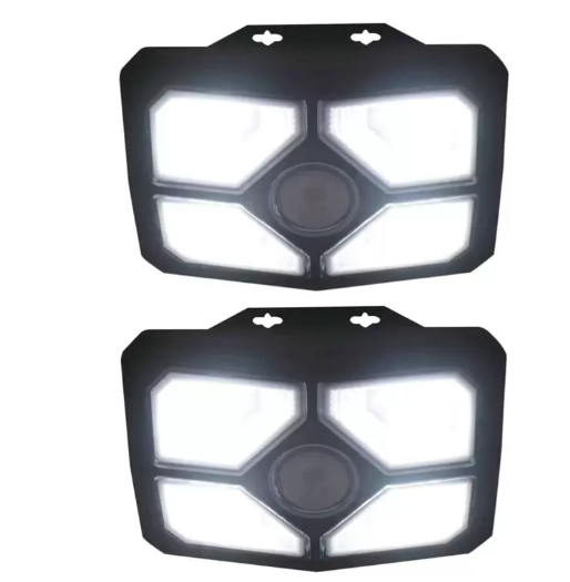 DAISHIN ソーラーウォールライト 2個セット。300/600ルーメンの切替と常夜灯モード付き、屋外の玄関や通路に最適な人感センサー搭載LEDライト【商品番号68245】コストコ取扱