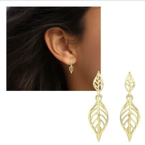  HONOLULU JEWELRY COMPANY 18K イエローゴールド マイレリーフピアス67311