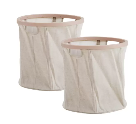 KNOT ツイストストレージボックス 2個セット（W38×D38×H37cm）。フタ付きで積み重ねも可能な布製収納ボックス。クローゼットやリビング収納に便利【商品番号71059】コストコ取扱