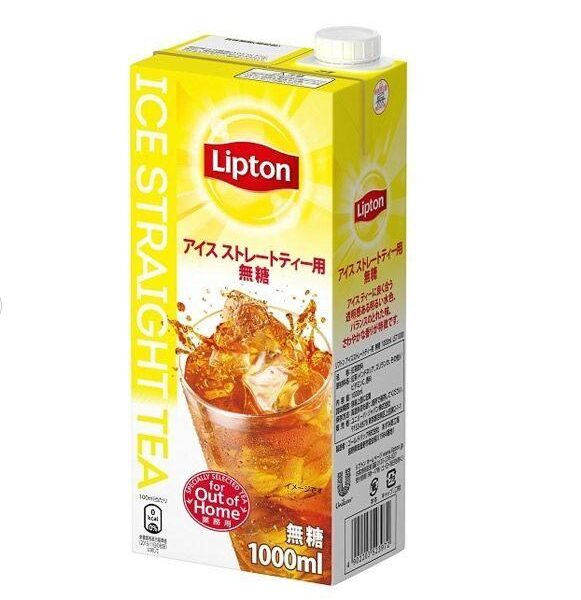Lipton アイスストレートティー 無糖 1,000ml×6本セット。すっきりとした後味が魅力のカフェイン入り無糖紅茶【商品番号71445】コストコ大容量パック