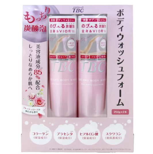 TBC クリーミーボディウォッシュ 250g×2本セット。濃密泡で肌をやさしく洗い上げ、しっとり潤いをキープするボディ用洗浄料【商品番号72115】コストコ取扱