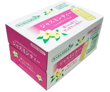 コストコのジャスミンティー ラベルレス 500ml×24本セット。すっきりとしたジャスミンの香り際立つカフェイン入り飲料、ボトルにラベルなしのエコ仕様でストックに便利【商品番号56809】