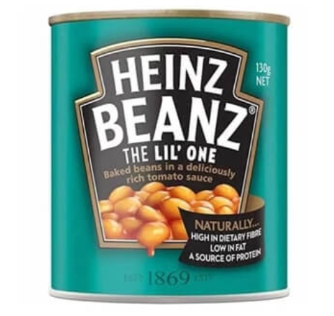 コストコのHEINZ ベイクドビーンズ 130g×8缶セット。トマト風味でしっかり煮込まれた甘じょっぱい豆の缶詰、大容量で朝食やサイドディッシュに最適【商品番号31063】