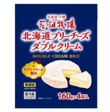 コストコの花畑牧場 北海道ブリーチーズ ダブルクリーム 160g×4個セット。濃厚でなめらかなダブルクリーム仕立てのブリーチーズ、本格派チーズを味わえる贅沢セット【商品番号68898】
