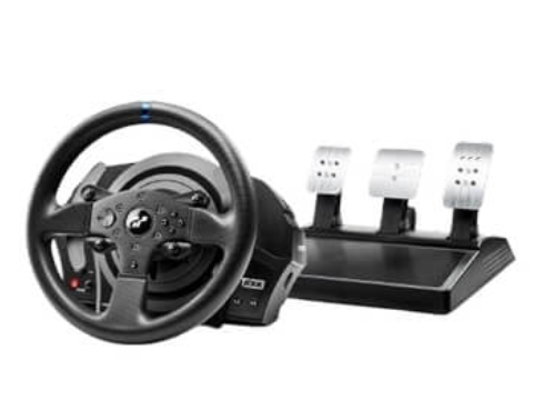 コストコのTHRUSTMASTER ハンドルコントローラー＆メタルヘッドペダルセット。PlayStation対応の本格レース用ステアリングと金属製ペダル、リアルなドライビング感を追求するゲーマーに最適【商品番号66908】