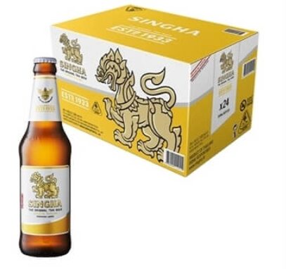 コストコ SINGHA シンハービール 330ml×24瓶（商品#27638）。タイを代表する爽やかなラガービール。軽やかな苦味とすっきりした後味で、食事やアウトドアシーンにもぴったり。