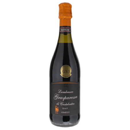 コストコのランブルスコ アマービレ（Lambrusco Amabile）。甘口でフルーティーな味わいのイタリア産スパークリングワイン。食事やお祝いの席にぴったりな一品