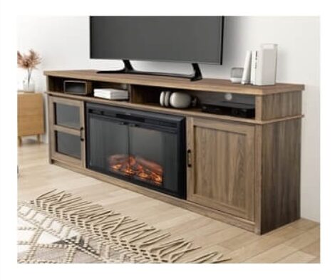 コストコで販売されているLUXSTARの暖炉型テレビボード。テレビ台としての機能に加え、暖炉デザインの演出でお部屋を温かみのある雰囲気に。ITEM#73822