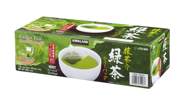 コストコのカークランドシグネチャー × 伊藤園 緑茶ティーバッグ ITEM#979855。香り高くすっきりした味わいが楽しめる大容量のお茶セット