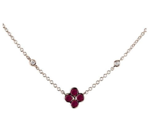 コストコ 18Kローズゴールド クアトロフォイルペンダント1756451