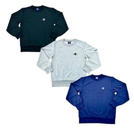コストコ CHAMPION キッズスウェットシャツ 日本サイズ130〜160 ITEM#72344。定番ロゴ入りで着心地の良い子供用トレーナー