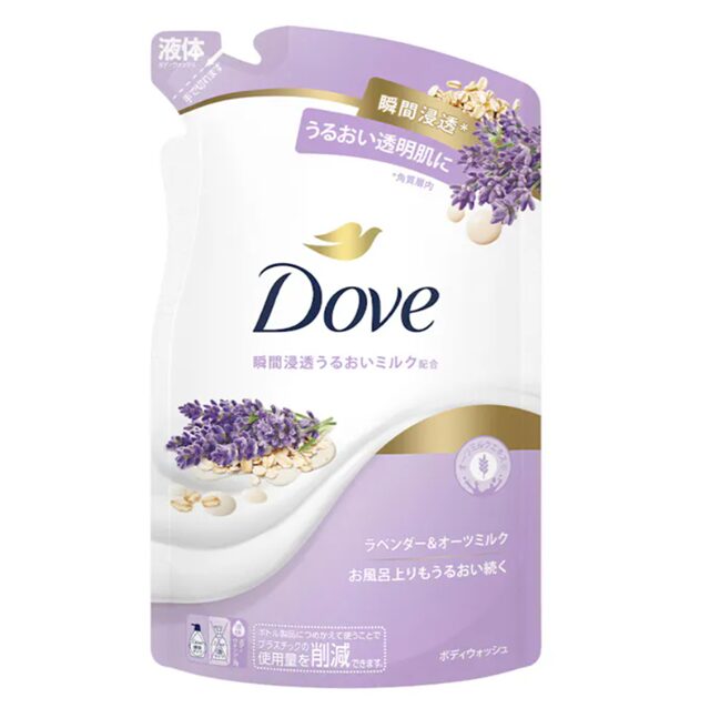 コストコ Dove ボディウォッシュ ラベンダー 3,000g。ラベンダーの香りでリラックスしながら洗える大容量ボディソープ