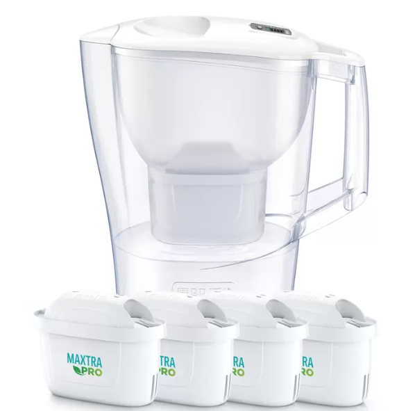 コストコのブリタ アルーナCOOL 2.4L（ろ過水容量1.25L） マクストラプロカートリッジ4個付。手軽においしい水を楽しめる浄水ポット
