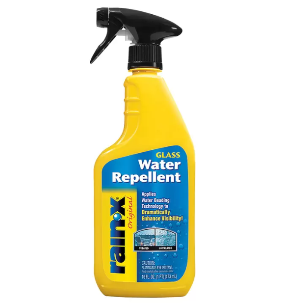 コストコのrain-X ガラス撥水スプレー 473ml ITEM#90410。雨天時の視界をクリアに保つ自動車用ガラスコーティング剤