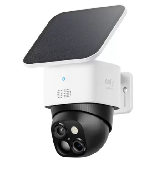 コストコ ANKER EUFY SECURITY ソーラー屋外カメラ S340 自動追尾機能付き ITEM#69236。ソーラーパネル搭載で電源不要、AI自動追尾機能を備えた高性能防犯カメラ