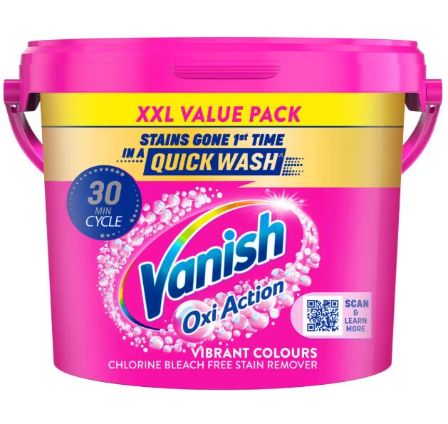 コストコ Vanish 衣料用漂白剤・しみ抜きパウダー 2.4kg(色落ち防止・消臭タイプ)ITEM#74262。衣類の汚れや黄ばみを落とす大容量漂白剤パウダー