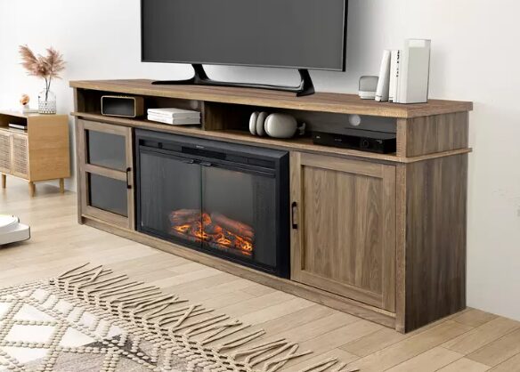 コストコ LUXSTAR 暖炉型テレビボード ITEM#73822。暖炉風ヒーター付きのおしゃれなTVコンソール。