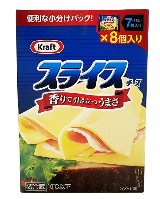 コストコ クラフト スライスチーズ 112g（7枚）×8パック ITEM#31255。とろける食感が人気の使いやすいスライスチーズセット