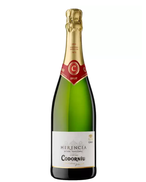 コストコ「コドルニウ エレンシア ブリュット」750ml。スペインの老舗ワイナリーによる本格カヴァ（スパークリングワイン）。きめ細やかな泡立ちと爽やかな酸味、華やかな香りが特徴の辛口ブリュット。ITEM#27405。