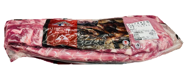 コストコ カナダ産 チルド 三元豚バックリブ 真空パック ITEM#90085。やわらかくジューシーなカナダ産ポークリブ