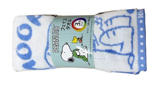 コストコ 西川　スヌーピーフェイスタオル３枚セット 59604