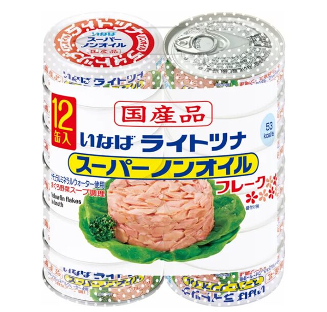 コストコ いなば食品 国産ライトツナスーパーノンオイル 70g x 12缶パック 81625