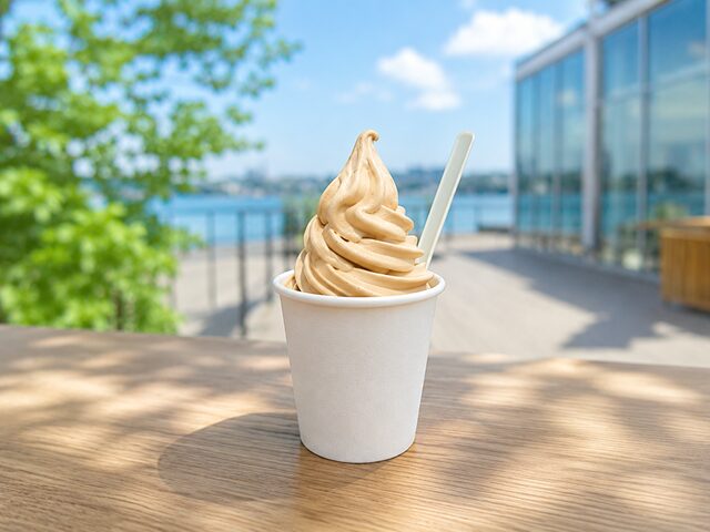 コストコフードコート 爽やかな空とほうじ茶クリーム