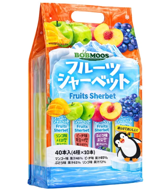 BOBMOOS フルーツシャーベットアソート 4種 x 10本 82992