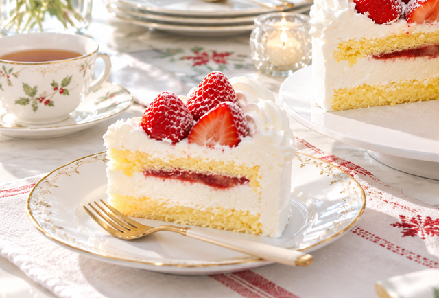 コストコ ストロベリーショートケーキ カットした切り口